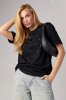 Жіноча футболка з кольоровими термостразами - 03291 чорна
