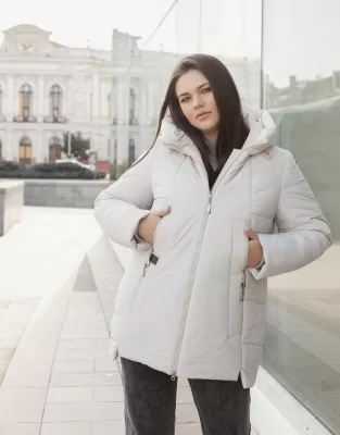 Зимова куртка М-1037 жасмін