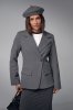 Женский однобортный пиджак приталенного кроя - 11017 серый