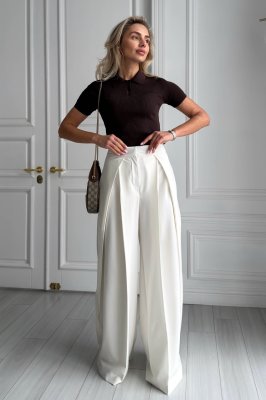 Брюки Венда молочний