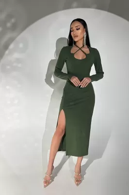Платье Лиса хаки