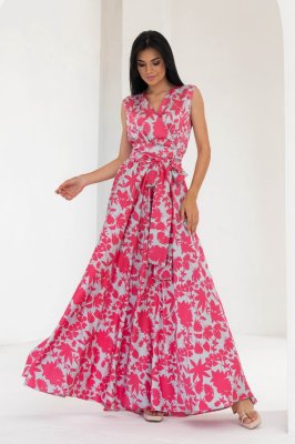 Платье Фурор комбинированный розовый