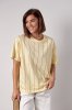 Женская футболка украшена термостразами - 241034 желтая