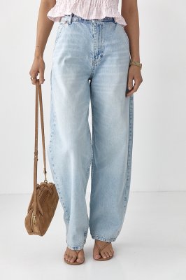 Однотонні джинси Baggy 33640 блакитний