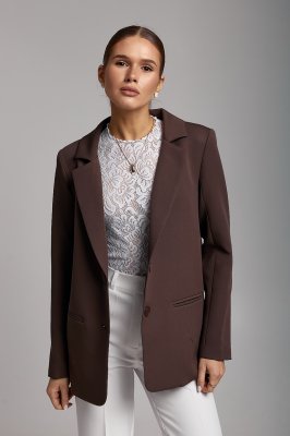 Классический пиджак шоколадного цвета 581.3