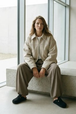 Бомбер 2350.6620 бежевый