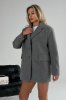 Укороченное пальто Тренд серый