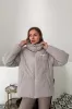 Стильний пуховик awesome пудра 7541
