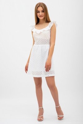 Романтичное платье 51166 Белый