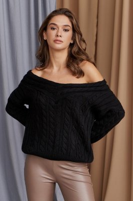 Вязаный свитер V58411 черный