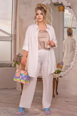 Брючний костюм Сима білий