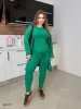 Костюм-тройка женский 46372 зеленый