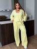 Костюм жіночий велюровий 49977 жовтий