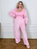 Костюм жіночий велюровий 50116 рожевий