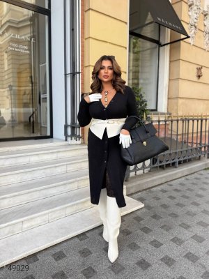 Сукня ангорова довжини міді 49029 чорний
