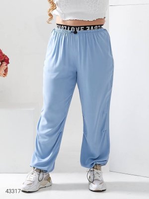 Спортивные штаны женские 43317 голубые