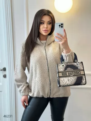 Жіноча куртка 46231 бежевий